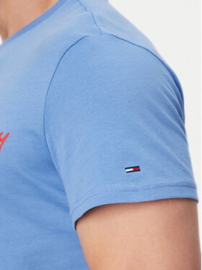 Tommy Jeans T-Shirt DM0DM22538 Niebieski Slim Fit
