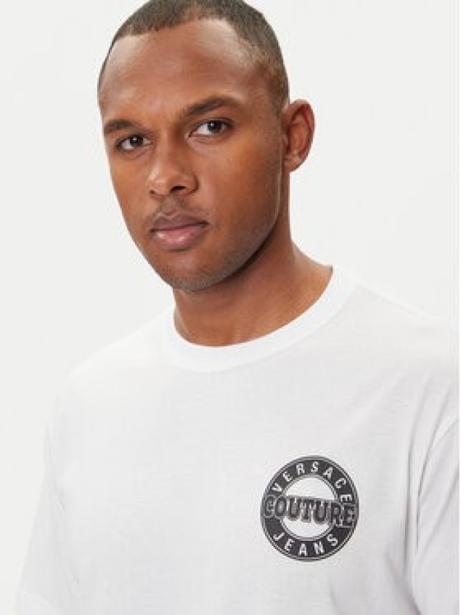 Versace Jeans Couture T-Shirt 79GAHT02 CJ00T Biały Regular Fit