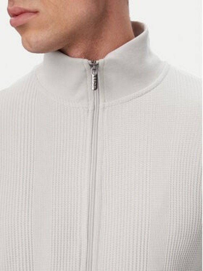 BOSS Bluza Structure 50559332 Szary Regular Fit