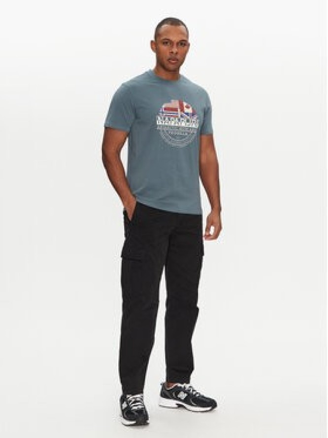 Napapijri T-Shirt S-Turin NP0A4HQG Niebieski Regular Fit