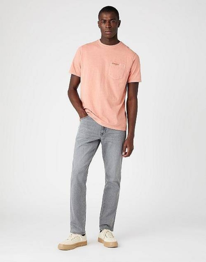 WRANGLER TEXAS MĘSKIE SPODNIE JEANSOWE TAPER GOLDEN GREY W12T3039H 112145804