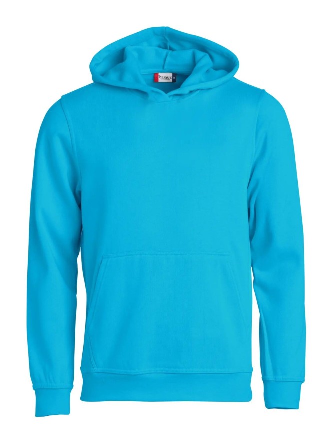 clique Basic Hoody Junior z kapturem turkusowy, mieszanka