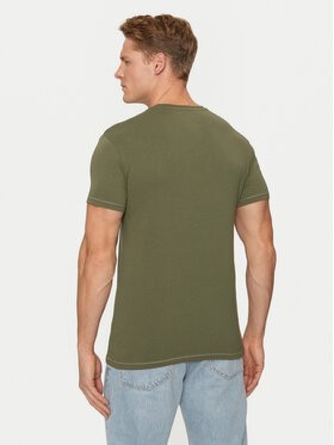 Aeronautica Militare T-Shirt AM1UTI003 Zielony Regular Fit