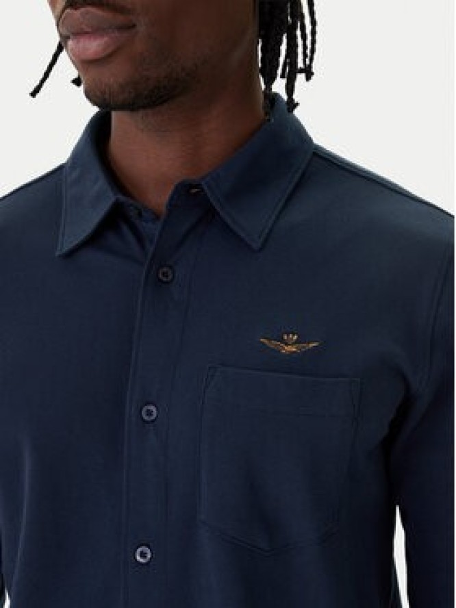 Aeronautica Militare Koszula 261CA1313UP00408 Granatowy Regular Fit