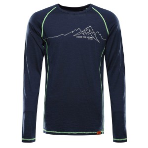 Koszulka męska turystyczna wełna merino 87% Alpine Pro Meren
