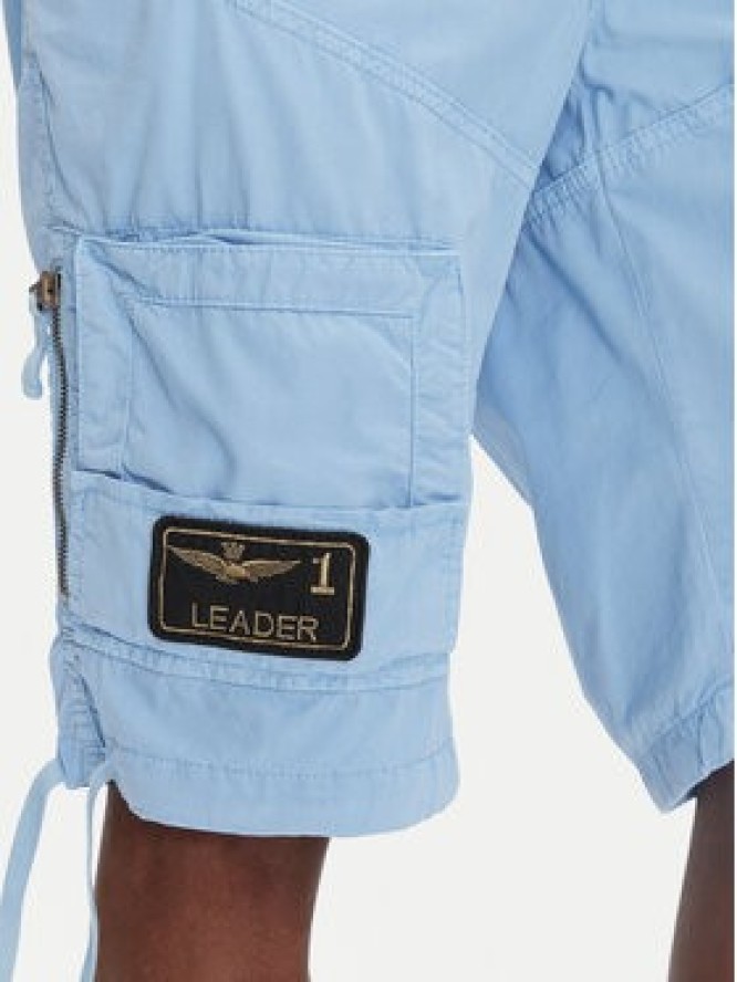 Aeronautica Militare Szorty materiałowe 251BE041CT1122 Błękitny Regular Fit