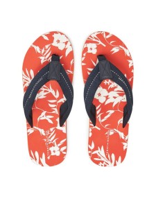 Tommy Hilfiger Japonki Hilfiger Flw Print Beach Sandal FM0FM05507 Granatowy