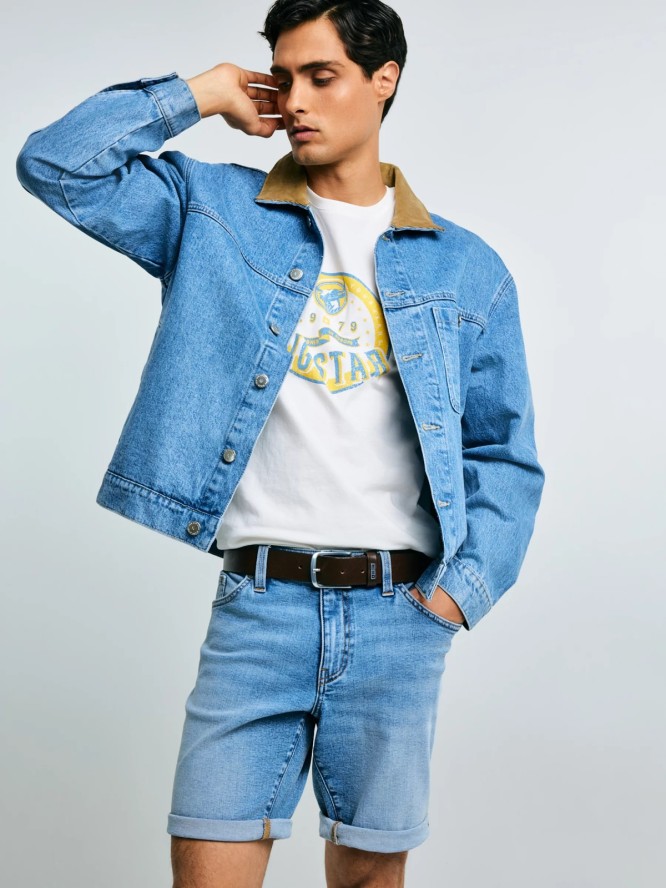 Szorty męskie jeansowe niebieskie Aden 255