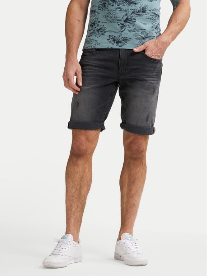 Petrol Industries Szorty jeansowe M-1050-SHO003 Czarny Regular Fit