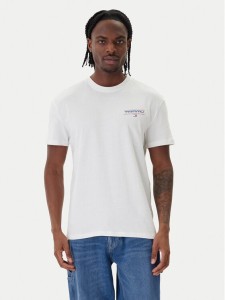 Tommy Jeans T-Shirt Poster DM0DM22541 Biały Regular Fit
