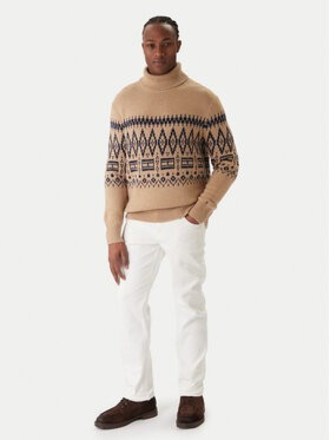 Tommy Hilfiger Golf Fairisle MW0MW40843 Beżowy Regular Fit
