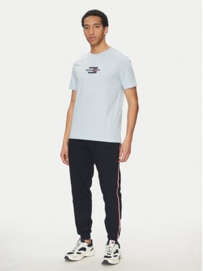 Tommy Hilfiger T-Shirt Flag Box MW0MW38636 Błękitny Regular Fit