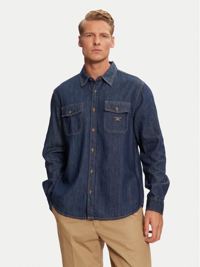 Guess Jeans Koszula jeansowa M4BH56 D5EI4 Granatowy Regular Fit