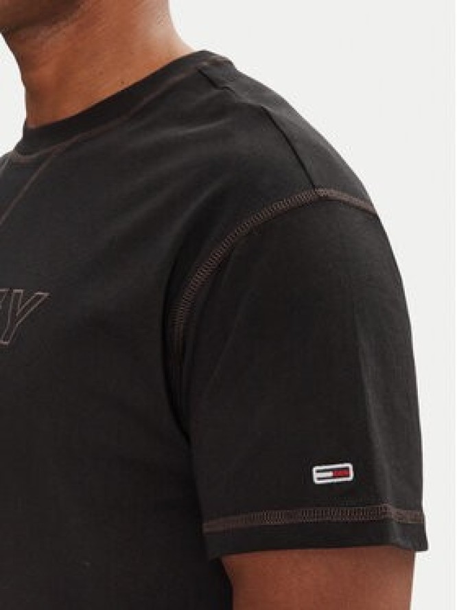 Tommy Jeans T-Shirt Tonal Crest DM0DM20805 Czarny Relaxed Fit