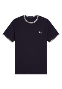 T-shirt z podwójnym paskiem Fred Perry