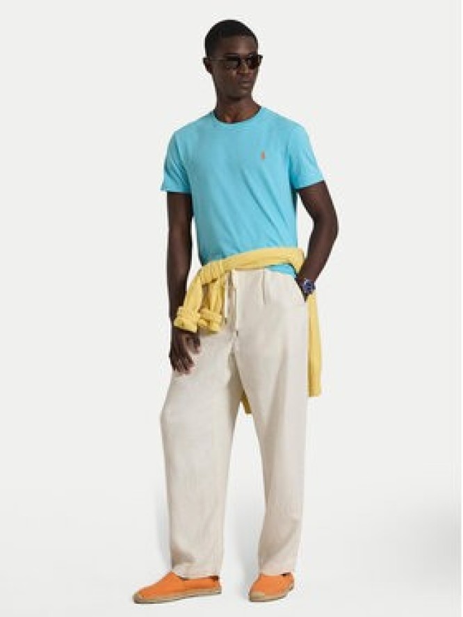 Polo Ralph Lauren T-Shirt 710671438510 Niebieski Custom Slim Fit