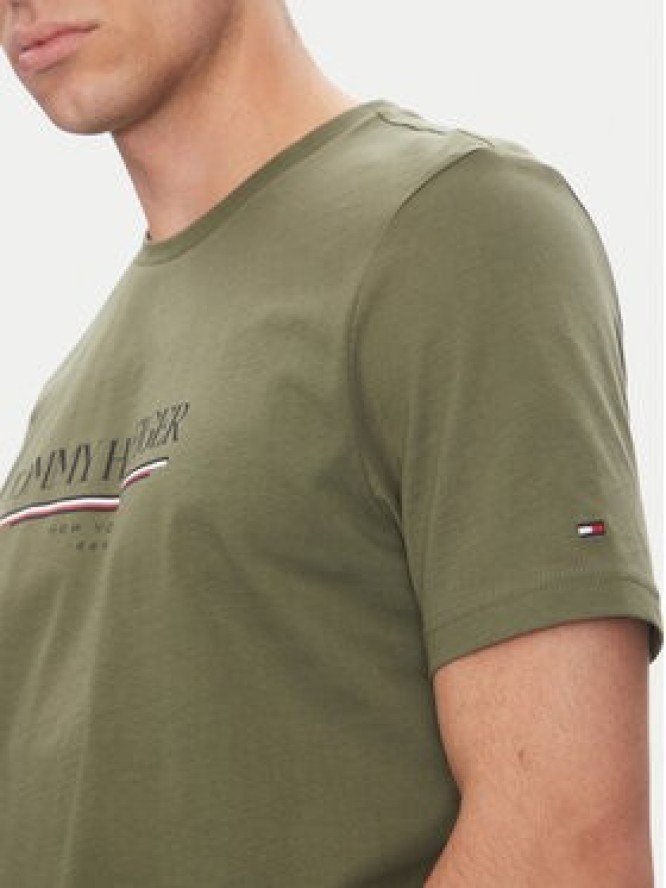 Tommy Hilfiger T-Shirt Brand Love MW0MW40324 Zielony Regular Fit