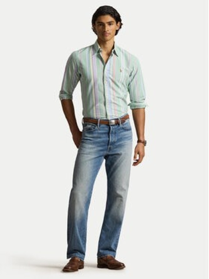 Polo Ralph Lauren Koszula 710928921002 Zielony jasny Custom Fit