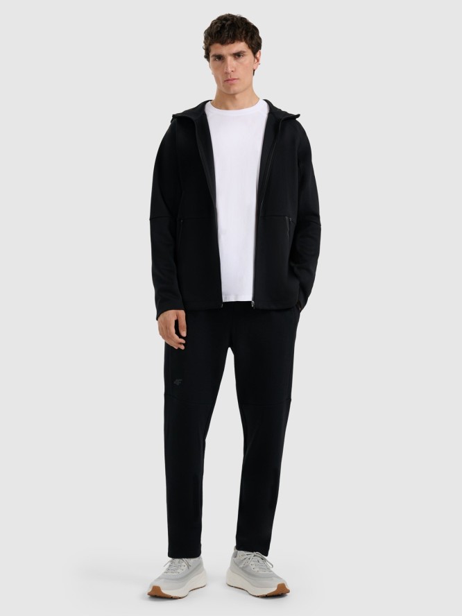 4F Bluza dresowa rozpinana z kapturem męska - czarna S