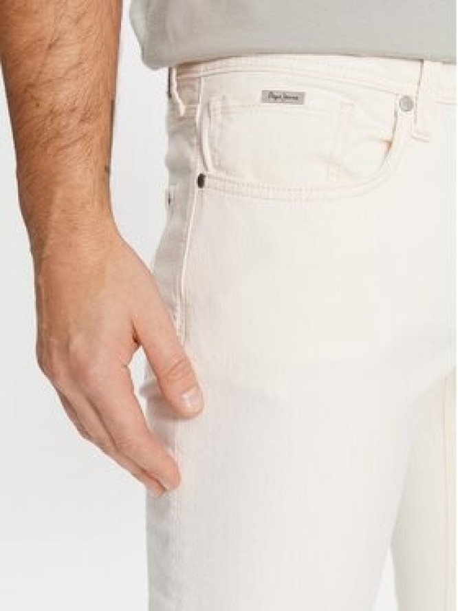 Pepe Jeans Jeansy PM207390WI5 Écru Tapered Fit