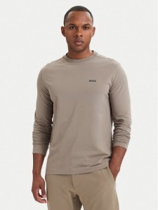 BOSS Longsleeve 50506365 Beżowy ciemny Regular Fit