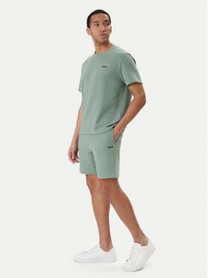 BOSS Szorty sportowe Waffle 50535884 Zielony Regular Fit