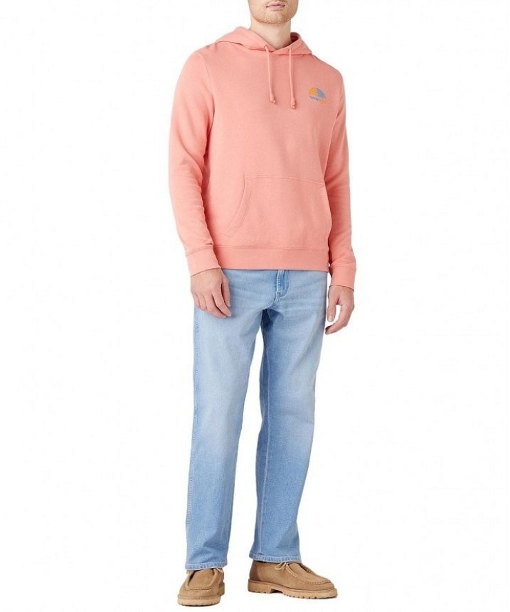 WRANGLER RAINBOW HOODIE MĘSKA BLUZA Z KAPTUREM LOGO SPICED CORAL W6H8HAX6Y 112146206
