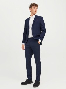 Jack & Jones Garnitur Solaris 12148166 Granatowy Super Slim Fit