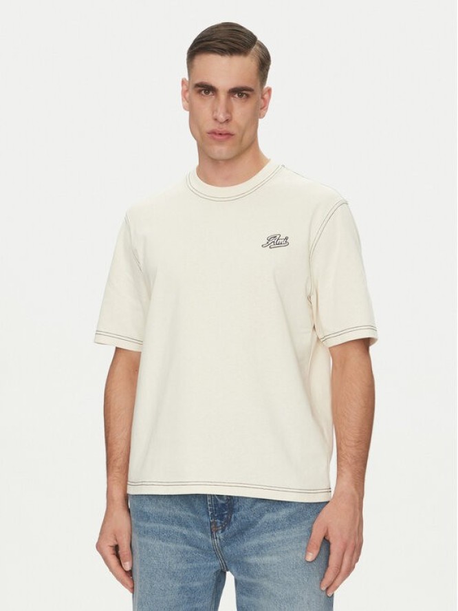 AMI Paris T-Shirt HTS029.JE0118 Beżowy Regular Fit