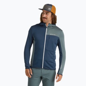 Bluza męska ORTOVOX Fleece Light Grid Hooded