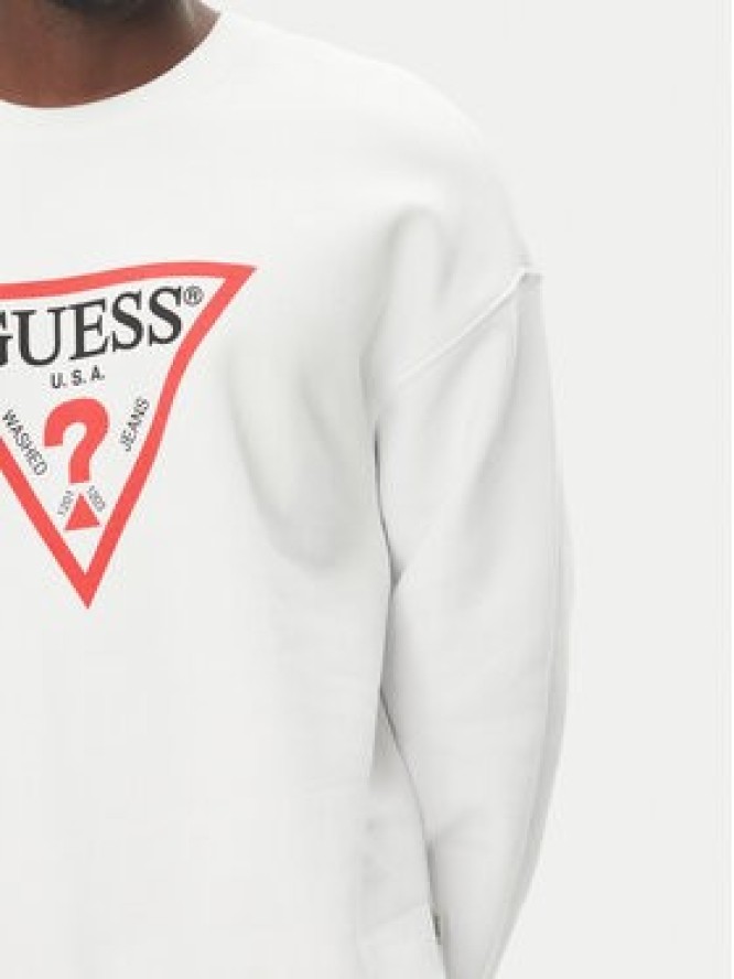 Guess Jeans Bluza M4YQ21 K9V31 Biały Oversize