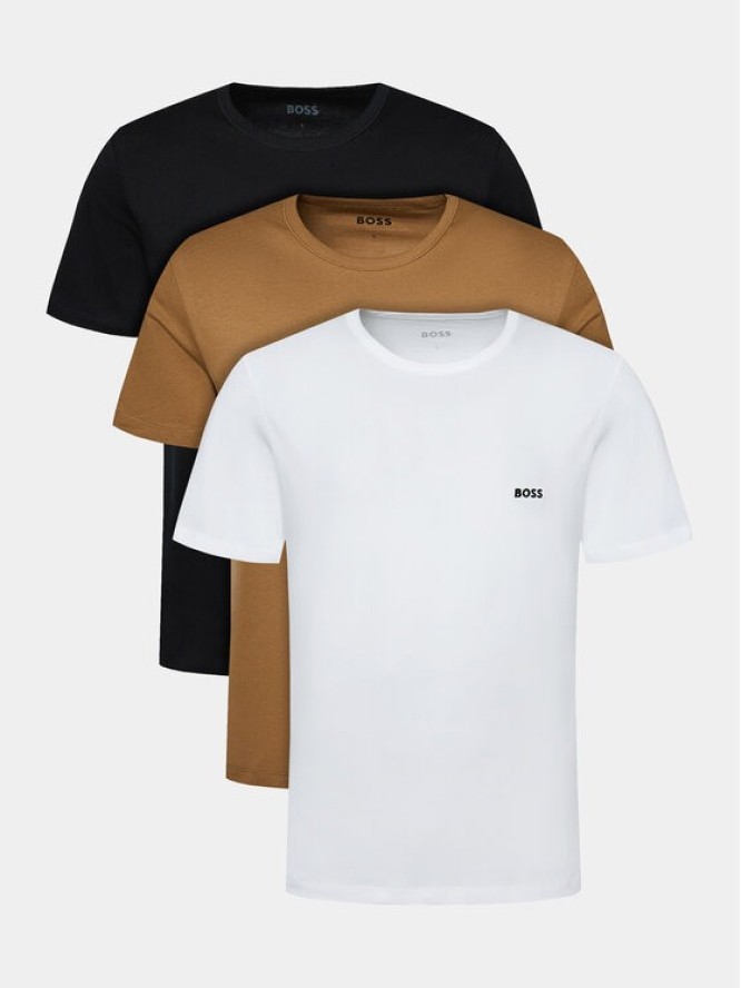 BOSS Komplet t-shirtów Tshirt Rn 3P Classic 50475284 Beżowy Regular Fit