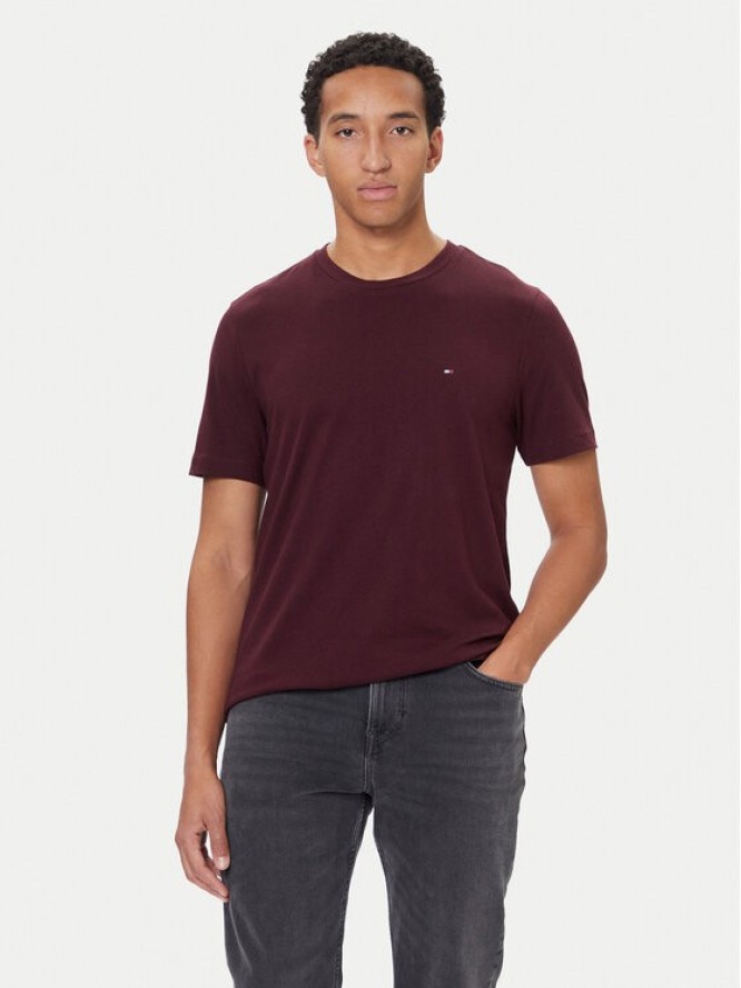 Tommy Hilfiger T-Shirt Ess Seasonal MW0MW39995 Bordowy Regular Fit