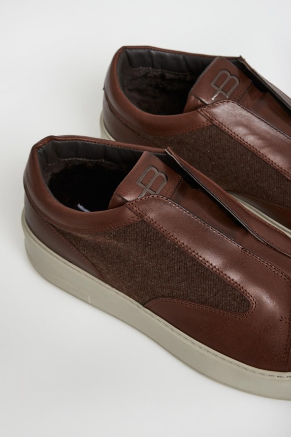 Sneakersy męskie skórzane BALDININI