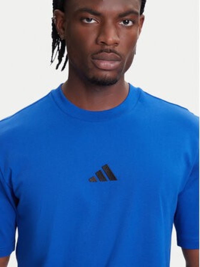 adidas T-Shirt Essentials Small Logo JF1094 Niebieski Regular Fit