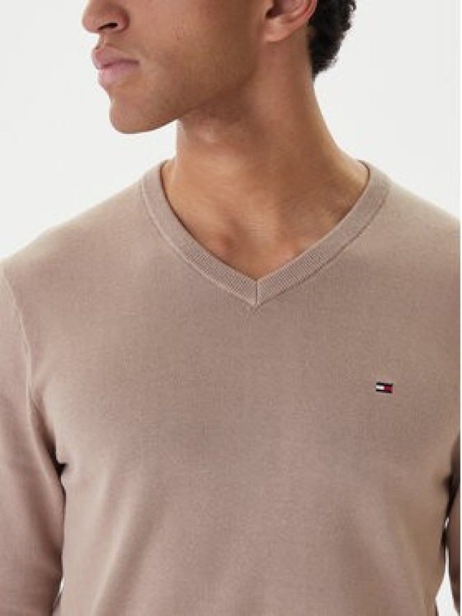 Tommy Hilfiger Sweter Essential MW0MW14745 Beżowy Regular Fit