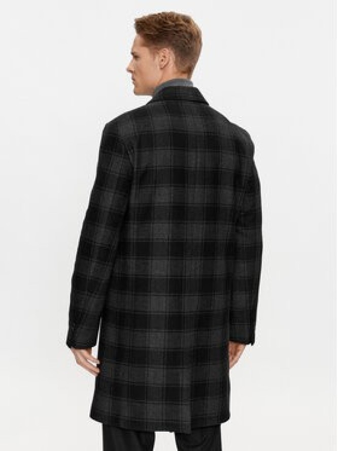 Boss Płaszcz wełniany H-Hyde-C-224 50502270 Czarny Regular Fit