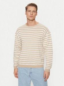 Jack & Jones Sweter Calvin 12269031 Beżowy Relaxed Fit