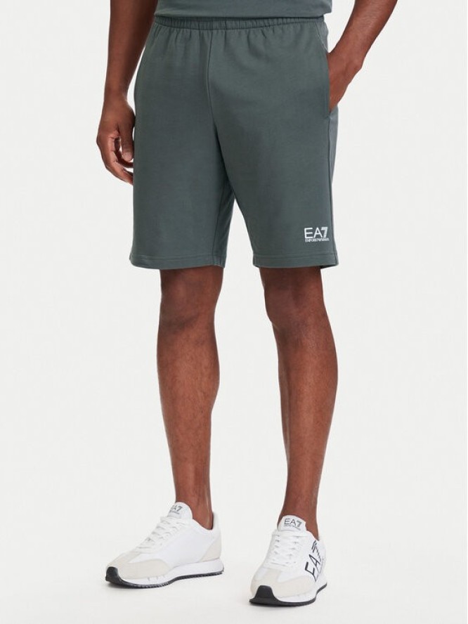EA7 Emporio Armani Szorty sportowe 8NPS65 PJVRZ U8085 Szary Regular Fit