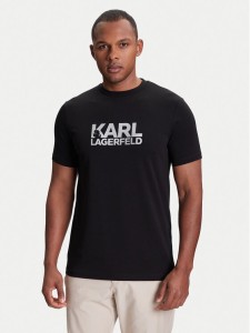 KARL LAGERFELD T-Shirt 755087 553235 Czarny Regular Fit