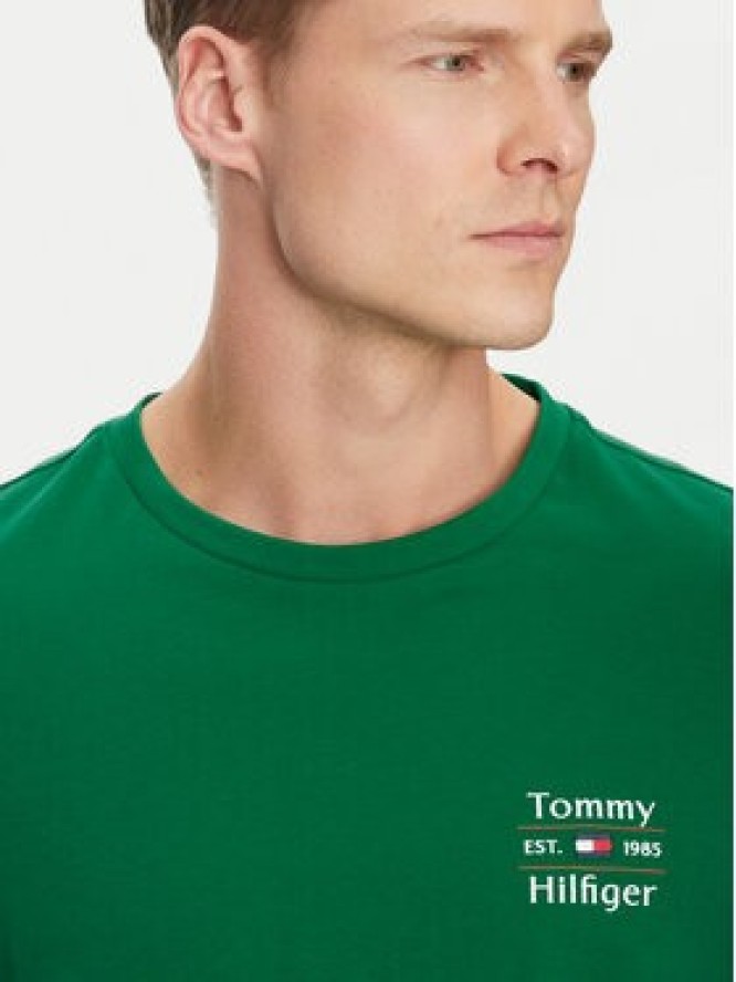 Tommy Hilfiger T-Shirt Stack MW0MW38622 Zielony Regular Fit