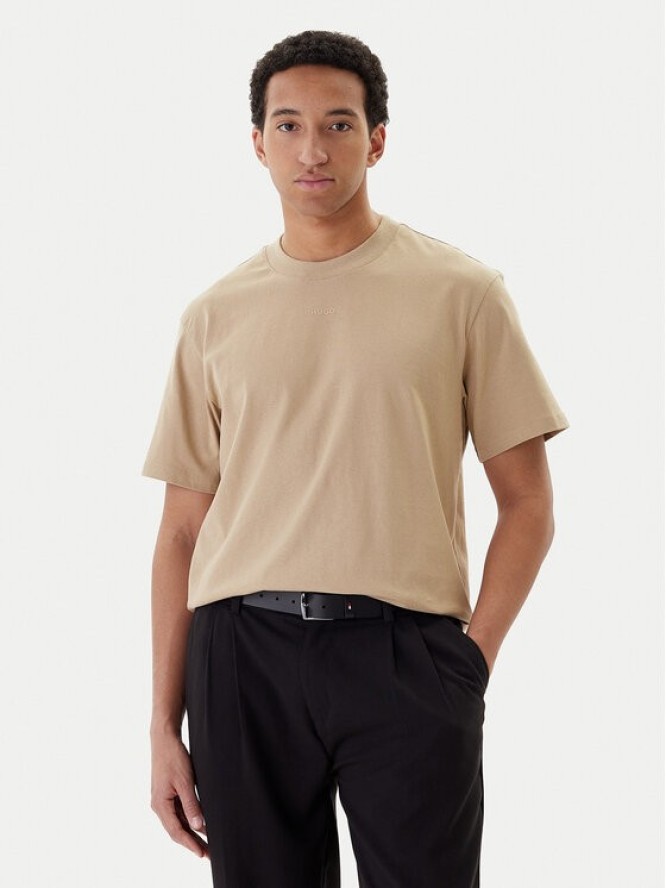 HUGO T-Shirt Dapolino 50488330 Beżowy Relaxed Fit