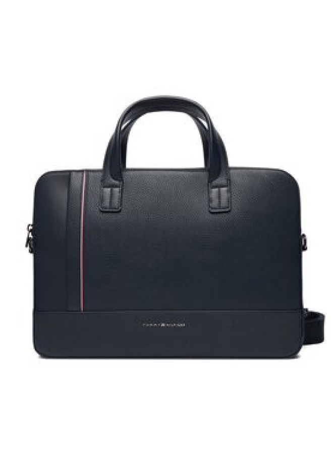 Tommy Hilfiger Torba na laptopa Th Central Slim Computer Bag AM0AM13631 Granatowy
