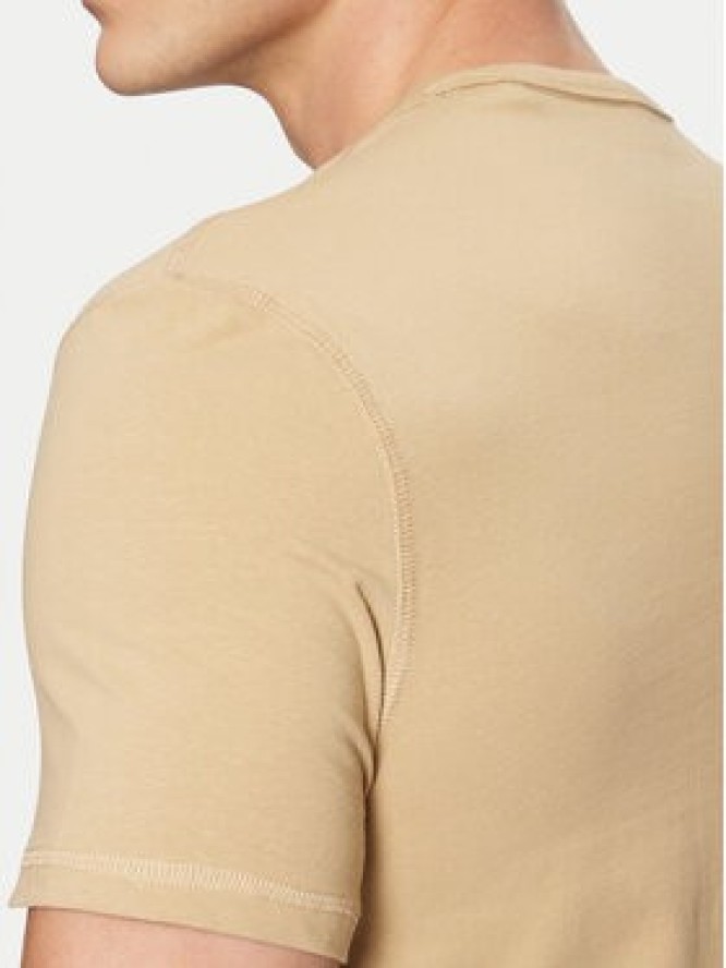 Guess T-Shirt M5RI14 J1314 Beżowy Slim Fit