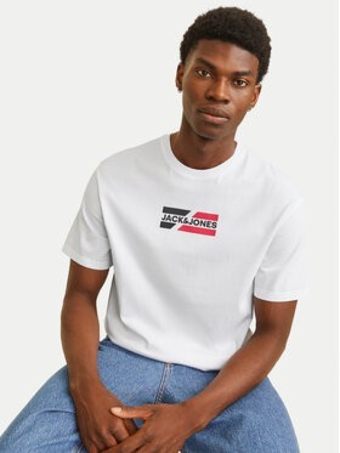 Jack & Jones T-Shirt Corp Graphic 12268415 Biały Regular Fit
