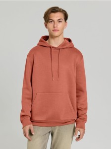 Bluza hoodie basic - pomarańczowy