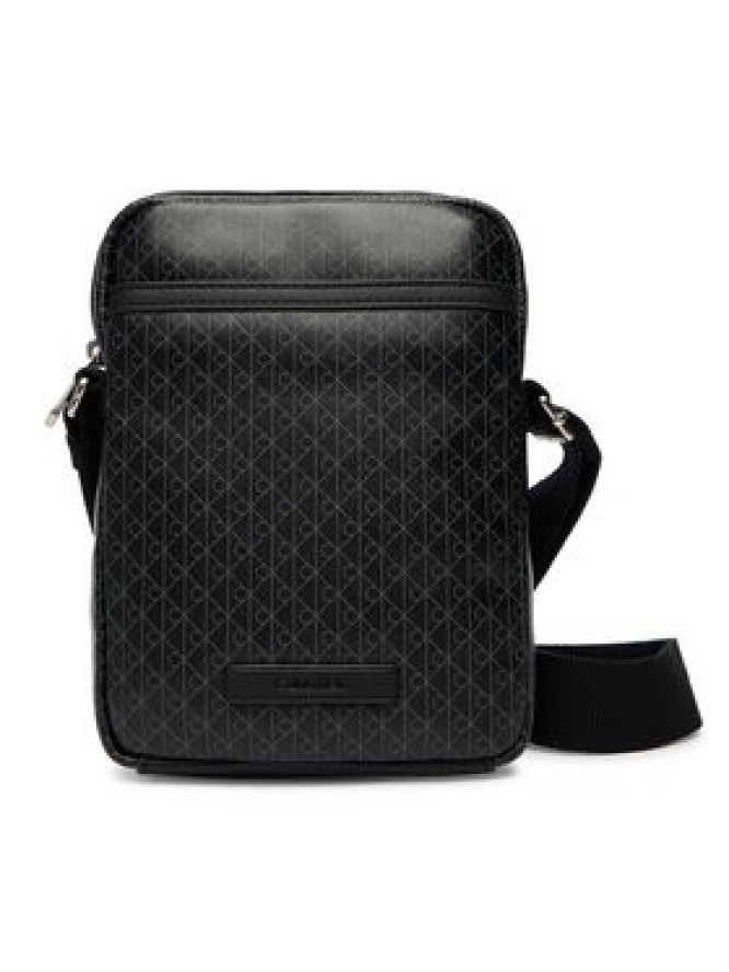 Calvin Klein Saszetka Emblem Aop Coated Slim Reporter LV04D3334G Czarny