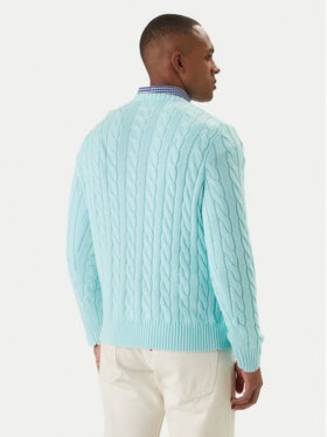 Polo Ralph Lauren Sweter 710775885547 Turkusowy Regular Fit