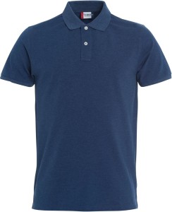 clique Stretch Premium Polo z elastycznej bawełny - Blue Melange