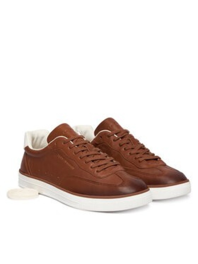 Tommy Hilfiger Sneakersy Th Lo Lux 1A2 Cognac FM0FM05870 Brązowy
